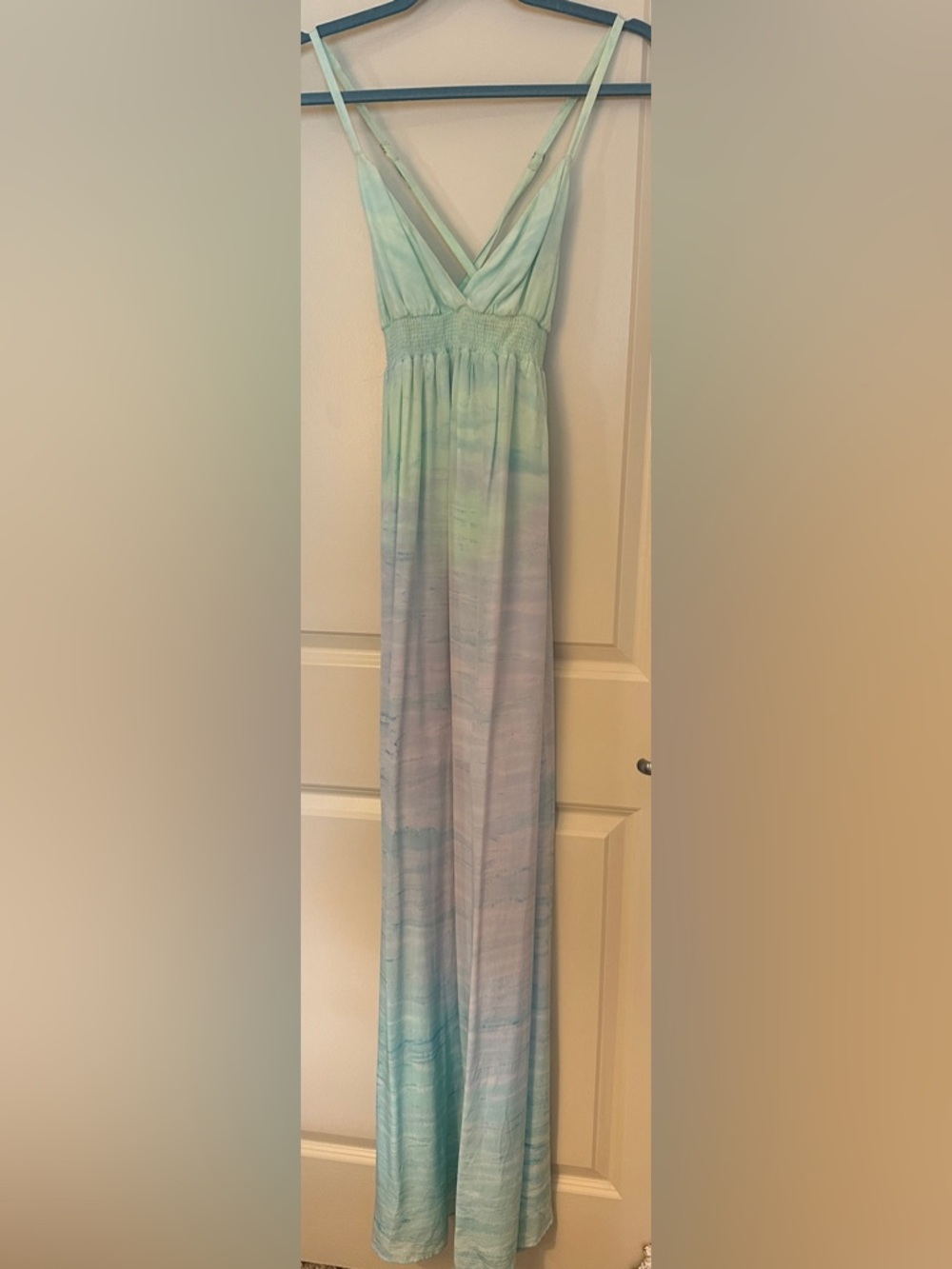 Gypsy Mint Maxi Women's Sz Medium Pastel Gradient Maxi Dress